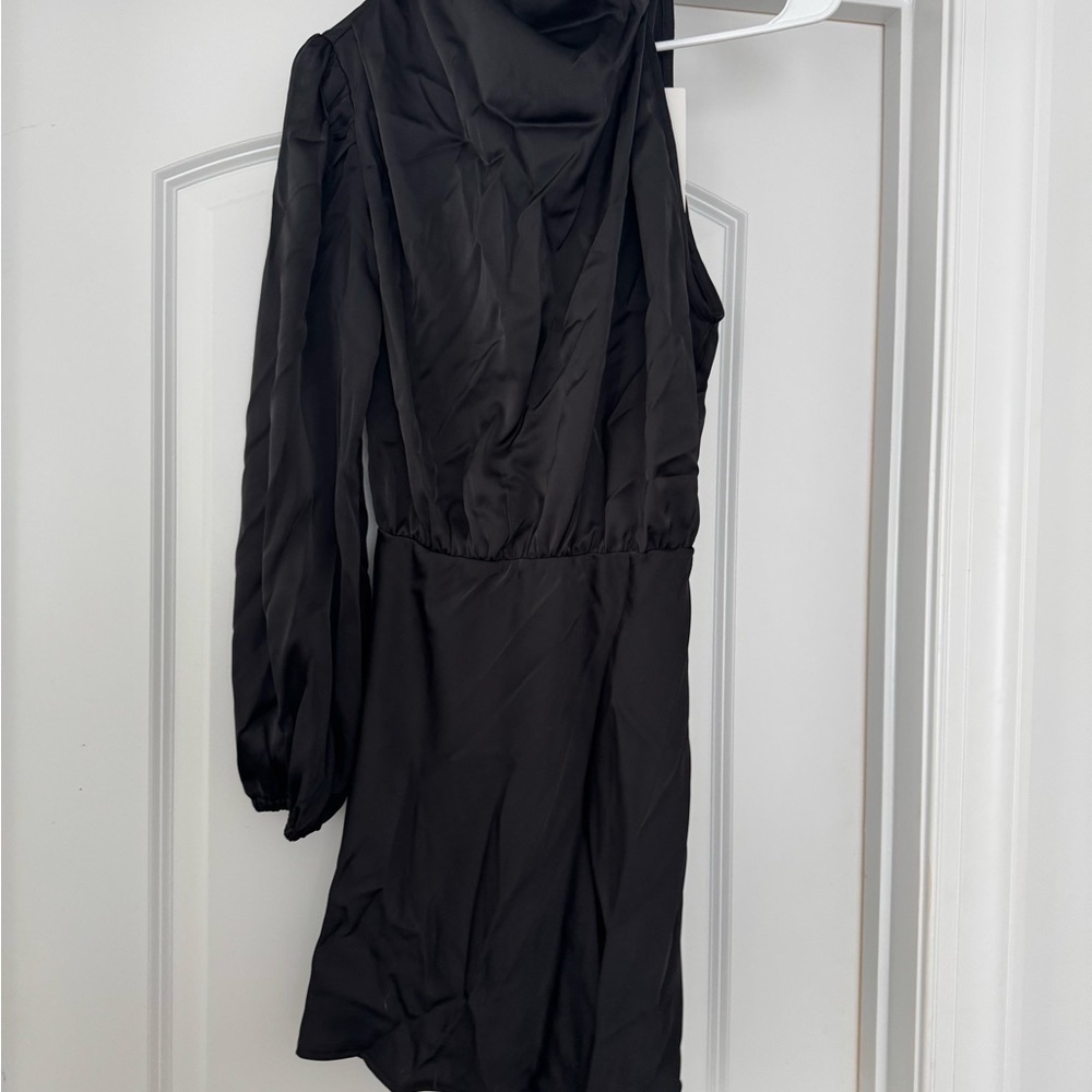 Hello Molly One Shoulder Black Dress